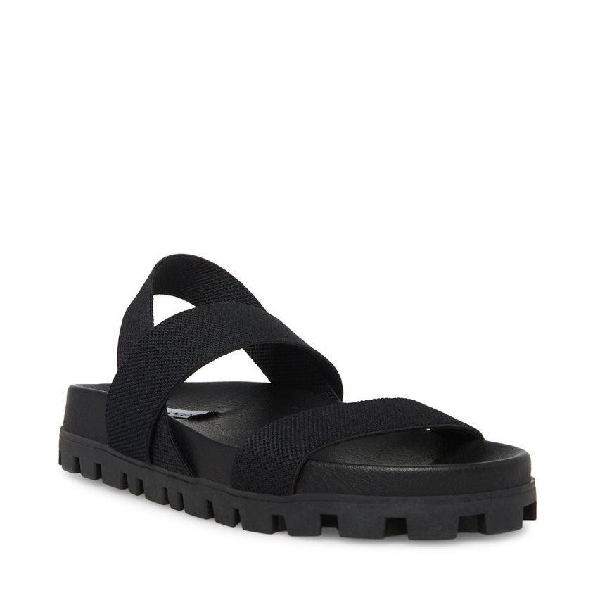 Sandalias Planas Steve Madden Landmark Mujer Negras | ES CW29SE